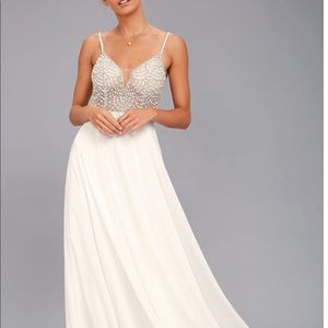 True Love Beaded Maxi wedding dress Lulus